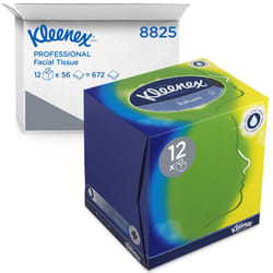 Kleenex Facial Tissue Box, 3-Ply Soft, Strong, and Absorbent, Fragrance-Free, Aloe Vera & Calendula Infused, FSC Certified, 12 Boxes x 56 Tissues (672