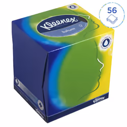 Kleenex Facial Tissue Box, 3-Ply Soft, Strong, and Absorbent, Fragrance-Free, Aloe Vera & Calendula Infused, FSC Certified, 12 Boxes x 56 Tissues (672