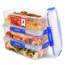 Sistema KLIP IT PLUS Leakproof Food Storage Containers | 2.2 L | Airtight, Stackable & Nestable Meal Prep Containers with Lid ...