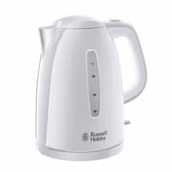Russell Hobbs Textures Electric 1.7L Cordless Kettle (Fast Boil 3KW, White premium plastic, matt & high gloss finish, Removab ...