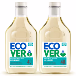 Ecover Concentrated Bio, Laundry Detergent, Laundry Washing Liquid, Honeysuckle & Jasmine, 2x Pack of 40 Washes, 2x 1.43L