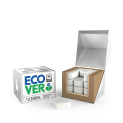Ecover Zero Dishwasher Tablets, Dishwasher Salt & Rinse Aid Cleaning, Biodegradable Formula, Zero Fragrance, Pack of 1, 24 Tablets