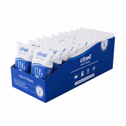 Clinell Antimicrobial Hand Wipes Ideal for Travel - 20 Packs of 8 Wipes - Dermatologically Tested, Kills 99.99% of bacteria & ...