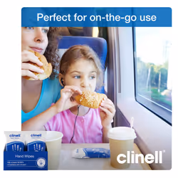 Clinell Antimicrobial Hand Wipes Ideal for Travel - 20 Packs of 8 Wipes - Dermatologically Tested, Kills 99.99% of bacteria & viruses