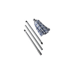 Addis Cloth Mop With 3 Piece Handle In Blue, White And Grey