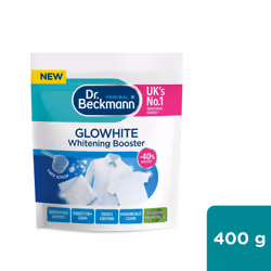 Dr. Beckmann Glowhite Whitening Booster | In-wash stain remover & laundry whitener | Removes 100+ stains | 400g