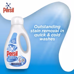 Persil Non Bio Laundry Washing Liquid Detergent outstanding stain removal in quick & cold washes tough on stains, gentle next to sensitive skin 35