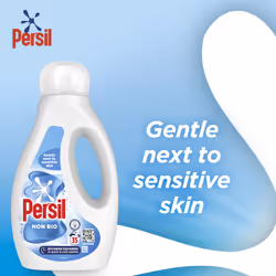 Persil Non Bio Laundry Washing Liquid Detergent outstanding stain removal in quick & cold washes tough on stains, gentle next to sensitive skin 35