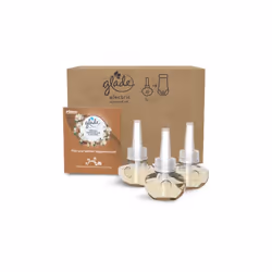 Glade Plug in Air Freshener Refill, Electric Scented Oil Room Air Freshener, Sandalwood & Jasmine, Pack of 3 Refills (3 x 20m ...