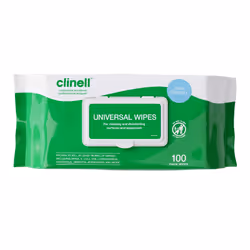 Clinell Universal Cleaning and Disinfectant Wipes for Surfaces - Pack of 100 Thick Wipes - Multi Purpose Wipes, Kills 99.99% ...