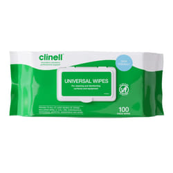 Clinell Universal Cleaning and Disinfectant Wipes for Surfaces - Pack of 100 Thick Wipes - Multi Purpose Wipes, Kills 99.99% of Germs, Quick Action -