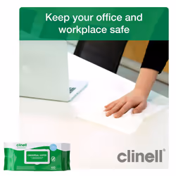 Clinell Universal Cleaning and Disinfectant Wipes for Surfaces - Pack of 100 Thick Wipes - Multi Purpose Wipes, Kills 99.99% of Germs, Quick Action -