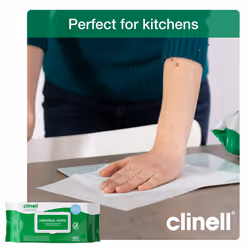 Clinell Universal Cleaning and Disinfectant Wipes for Surfaces - Pack of 100 Thick Wipes - Multi Purpose Wipes, Kills 99.99% of Germs, Quick Action -