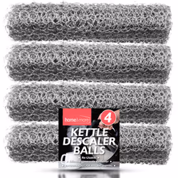 SOL 4pk Kettle Descaler Balls, Reusable Limescale Remover, Durable Stainless Steel Wire Ball & Prevent Furring & Prolong Appl ...