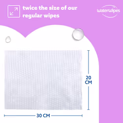 WaterWipes Adult Care Sensitive Body & Intimate Hygiene Wipes, 90 Wipes (3 Packs), Extra Large Textured, 99.9% Water-Based, For Everyday Personal Uses