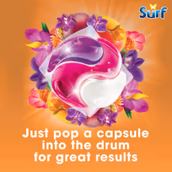 Surf 3 in 1 Passion Bloom Laundry Washing Detergent Capsules 78 washes (3x 26 capsules) joy-infused fragrance with natural essential oil lasting up to