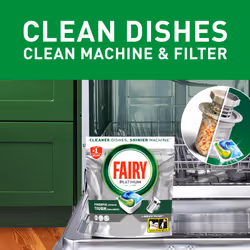 Fairy Platinum All-In-1 Dishwasher Tablets - 51 Pods, Original, Powerful Cleaning Action