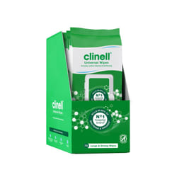 Clinell Universal Cleaning and Disinfecting Wipes for Home - Pack of 4 - 70 XL Wipes per Pack (280 Wipes) - with Moisture Lock Lid - Kills 99.99% of