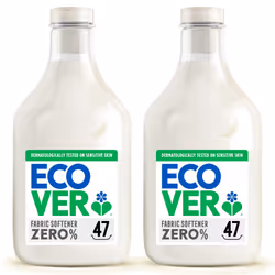 Ecover Zero Fabric Softener for Sensitive Skin, Baby Fabric Conditioner, Dermatologically Tested, 2 x 47 Washes, 2 x 1.43L
