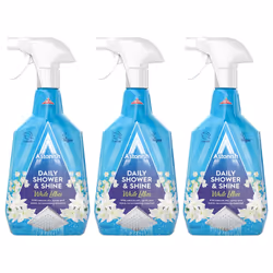 Astonish Daily Shower and Shine, Vegan and Cruelty-free Shower Spray, White Lilies, 3 x 750ml