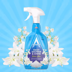 Astonish Daily Shower and Shine, Vegan and Cruelty-free Shower Spray, White Lilies, 3 x 750ml