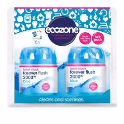 Ecozone Forever Flush 2000 Toilet Block Twin Pack,blue