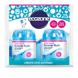 Ecozone Forever Flush 2000 Toilet Block Twin Pack,blue