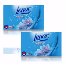 2 Pack of Lenor Tumble Dryer Fabric Conditioner Sheets Spring Awakening, 34 Sheets for Clean & Soft Fabrics and Essential Fra ...