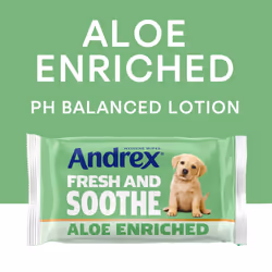 Andrex Fresh and Soothe Hygiene Wipes, 12 Packs - Flushable Toilet Wipes - Skin Kind - Contains Aloe Vera and Prebiotic Lotion- Biodegradable and