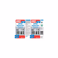 HG UPVC Powerful Cleaner, Quick & Easy, For All Synthetics, Ideal for Doors & Window Frames, White - 500ml Spray (507050106)