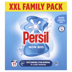 Persil Non Bio Washing Powder XXL Family Pack gentle next to sensitive skin for outstanding stain removal in cold washes 77 w ...