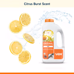 Vax Original Pet 1.5L Carpet Cleaner Solution, Stain Remover Shampoo, Citrus Burst Scent, Neutralises Pet Odours, 1-9-142054, White