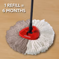 Vileda Turbo Spin Mop Refill, Pack of 2 Turbo Mop Head Replacements, Fits all Vileda Turbo Mops, Authentic Vileda Mop Head