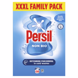 Persil Non Bio Washing Powder XXXL Family Pack gentle next to sensitive skin for outstanding stain removal in cold washes 130 ...