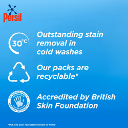 Persil Non Bio Washing Powder XXXL Family Pack gentle next to sensitive skin for outstanding stain removal in cold washes 130 washes (6.5 kg)