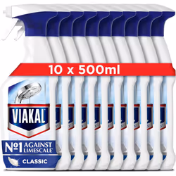Viakal Limescale Remover Spray, Classic, Cleaning Products, Bathroom Cleaner Spray, 5 Litre (500 ml x 10), Toilet Cleaner Lim ...