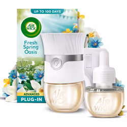 Air Wick Fresh Spring Oasis Advanced Electrical Plug-in Kit 19ml, Lasts for up to 100 Days, Air Freshener