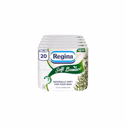 Regina Soft Bamboo - 20 Rolls of Toilet Tissue 3 Ply, 160 Sheets, Naturally Soft for Your Skin, Toilet Tissue Made with Bambo ...