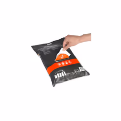 Brabantia 138645 PerfectFit Bin Liners (Size L/40-45 Litre) Thick Plastic Trash Bags with Tie Tape Drawstring Handles (40 Bags), White