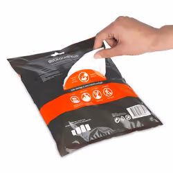 Brabantia PerfectFit Bin Liners (Size B/5 Litre) Thick Plastic Trash Bags with Tie Tape Drawstring Handles (40 Bags),White,137747