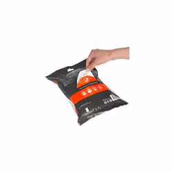 Brabantia 138263 PerfectFit Bin Liners (Size Y/20 Litre) Thick Plastic Trash Bags with Tie Tape Drawstring Handles (40 Bags), White
