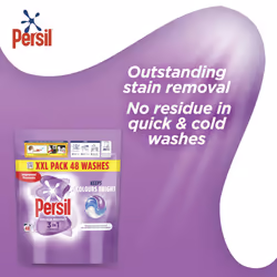 Persil Colour Protect 3 in 1 Washing Capsules keeps colours bright outstanding stain removal in quick & cold washes 48 washes