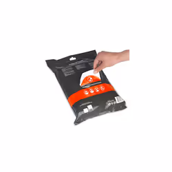Brabantia 138546 PerfectFit Bin Liners (Size R/36 Litre) Thick Plastic Trash Bags with Tie Tape Drawstring Handles (40 Bags), White