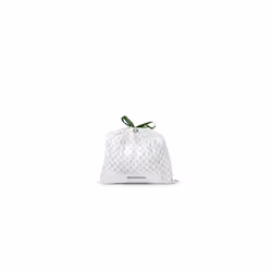 Brabantia 138546 PerfectFit Bin Liners (Size R/36 Litre) Thick Plastic Trash Bags with Tie Tape Drawstring Handles (40 Bags), White