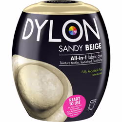 DYLON Washing Machine Fabric Dye Pod for Clothes & Soft Furnishings, 350g ? Sandy Beige
