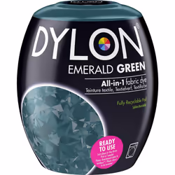 DYLON Washing Machine Fabric Dye Pod for Clothes & Soft Furnishings, 350g ? Emerald Green