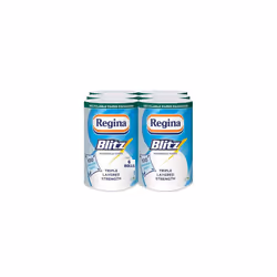 Regina Blitz Household Towels ? 6 Rolls Per Pack, 3-ply Kitchen Roll, 100 Sheets Per Roll, Paper Packaging, FSC Certified Pap ...