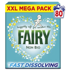 Fairy Non Bio Washing Powder 4.4kg, 80 Washes, for Sensitive Skin, with Anti-residue Technology