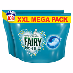 Fairy Non Bio PODS Washing Liquid Capsules, For Sensitive Skin, 108 Washes (54x2)