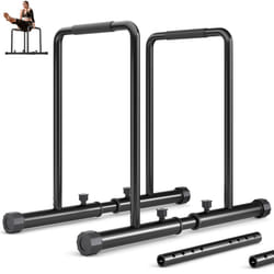 YOLEO Adjustable Dip Bars- 500KG/1100lbs Dip Stand Parallettes Bar Gymnastics Bar Dip Station with Safety Connector, Pull Up Station Portable Gym Bar